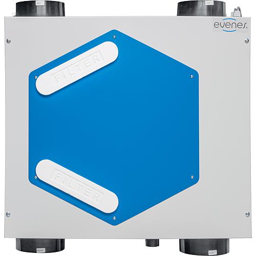 Central ventilation unit type HRV 20 for ceiling and Wall mounting (up to 200 m³/h) with heat recovery Standard 1