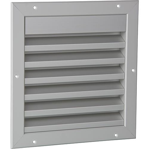 Grille de protection contre les intemperies en alu. 245x245 mm avec moustiquaire et ancrage mural