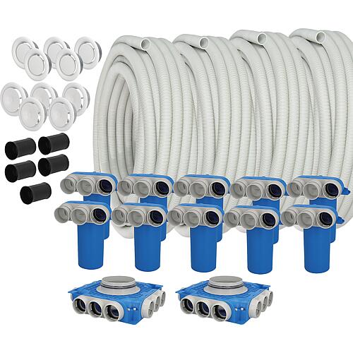 Installation starter pack for central ventilation systems, round duct ø 63 mm, for 10 air inlets/outlets Standard 1