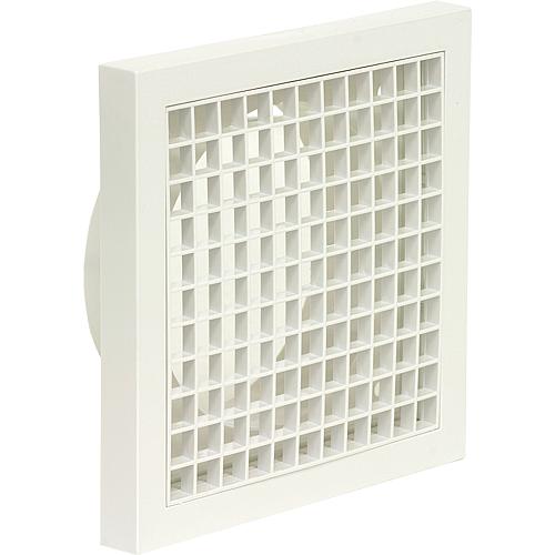 Ventilation grating L-G 100 with DN 100 connection collar white