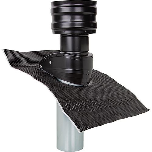 Roof hood, sloping roof, ventilation Type SDL 100/125, colour black