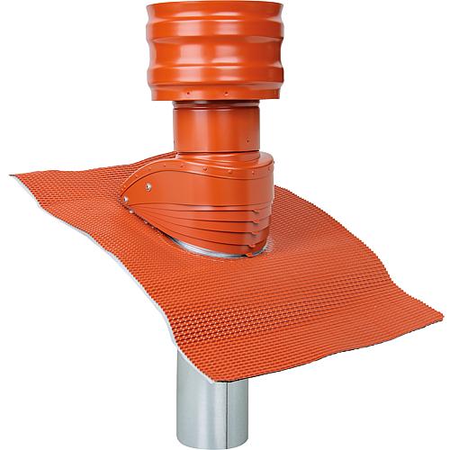 Roof hood, sloping roof, ventilation Type SDL 100/125, colour natural red