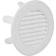 Ventilation grille DN90 run, white plastic