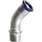 Stainless steel press fittings, M contour, junction elbow 45° (i/ET)