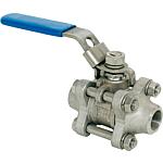 Shrink-wrapped ball valve made of stainless steel
