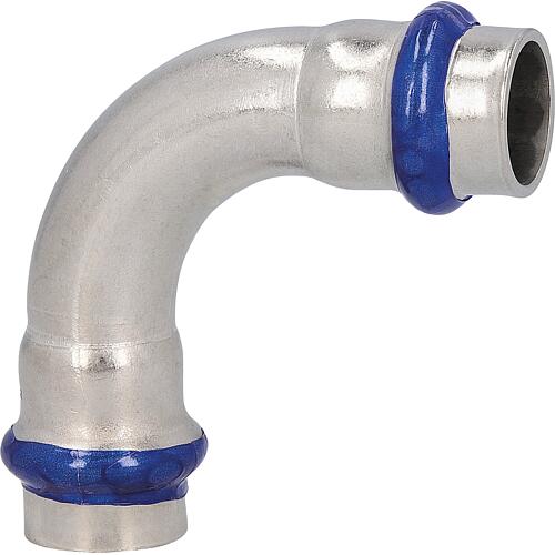 Stainless-steel press fittings, V-contour, elbow 90° (i x i) Standard 1