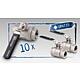 Promotional package stainless steel ball valve 2-piece DN25 (1") full bore 10x + 2x free of charge Standard 1