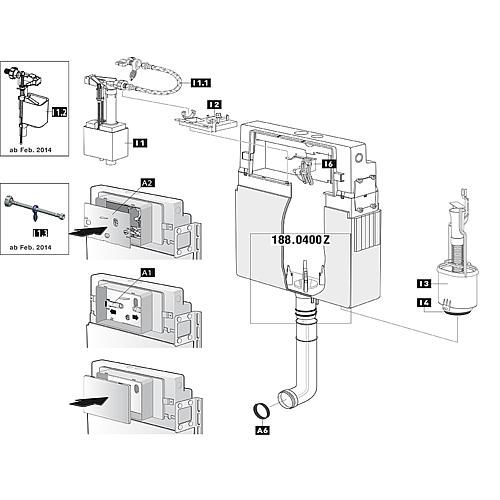 Flush-mounted cistern 188.0400