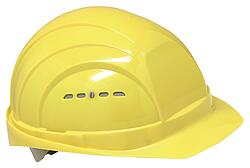 Arbeitsschutzhelm mit Helmschale aus thermoplastischem Spezialkunststoff